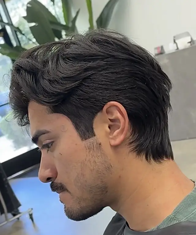 Longer textured scissor cut by Nathan Quizon